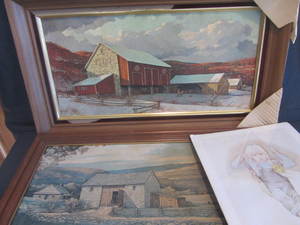 lot 486 image: Barn Print, Girl on Swing