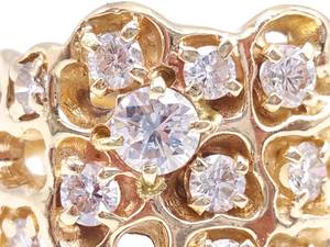 lot 10 image: Designer Custom Made High Quality 1.32 Carat Diamond Estate Ring in Heavy 14k Yellow Gold $7499 Retail