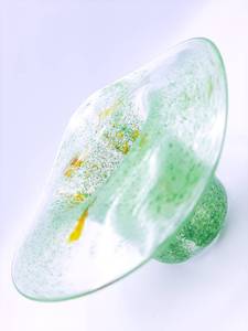 lot 76 image: Splendid Italian Art Glass Dish 2 14 Tall