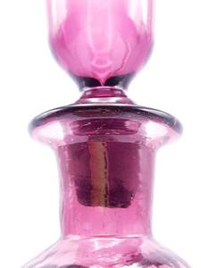 lot 74 image: Mid Century Modern Crackle Purple Decanter with Stopper 13 12 Tall