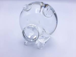 lot 51 image: Steuben Styled Art Glass Crystal Pig 3 12 High