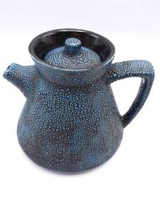 lot 12 image: Crackle Peacock Teapot
