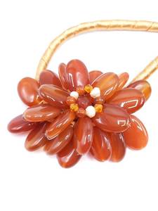 lot 105 image: Carved Agate Estate Ring and Necklace Matching Set