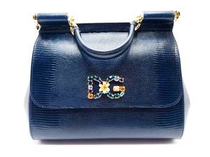 lot 0C image: Brand New Dolce & Gabbana Sicily Iguana Print Handbag with Original Box - $1995