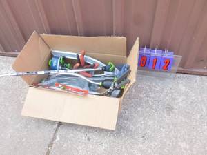 lot 12 image: Qty of 2 lawn sprinklers watering wand & misc. As shown.
