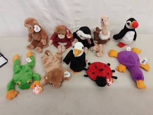 Lot Of 10 Beanie Babies