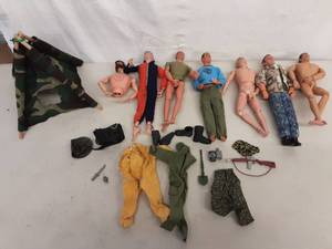 Lot Of G.I. Joe & Other Male Fashion Dolls & Accessories
