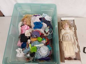 Mann Porcelain Doll In Box With COA, Clothing & Doll House Accessories