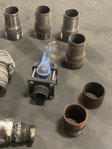 Large Lot Of Assorted Pump Hose Ends, Fittings, Valves, Etc