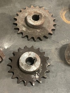 Lot Of Assorted Cast Iron Pipe Fittings, Drive Sprockets, Etc