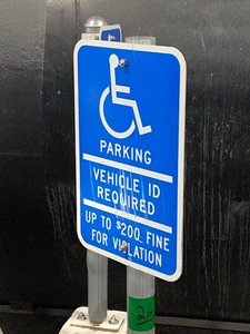 Set Of (2) Parking Lot Handicap Parking Signs