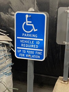 Set Of (2) Parking Lot Handicap Parking Signs