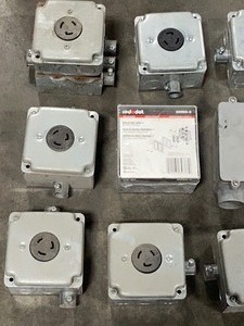 Bucket Of Assorted Commercial Electrical Supplies