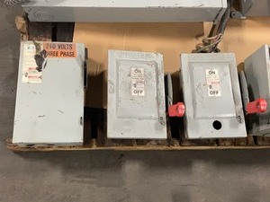 Pallet Of Assorted Commercial Electrical Switches, Enclosures, Etc