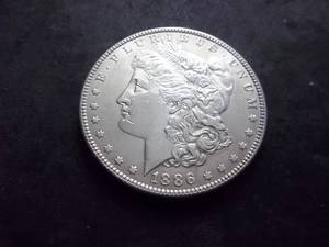 lot 11 image: 1886 Morgan Silver Dollar