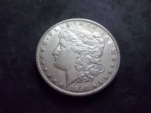 lot 19 image: 1890 S  Morgan Silver Dollar