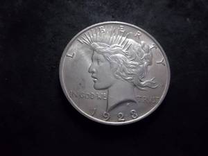 lot 41 image: 1923 D Peace Silver Dollar