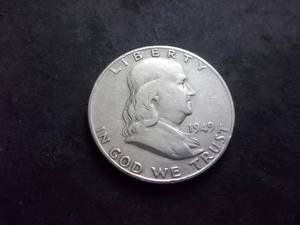 lot 52 image: 1949 D Franklin Half Dollar