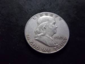 lot 53 image: 1949 S Franklin Half Dollar