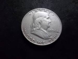 lot 55 image: 1950 D Franklin Half Dollar