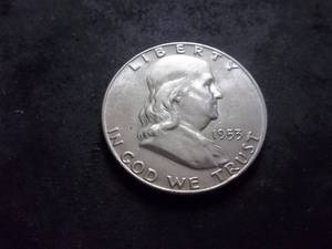 lot 61 image: 1953 D Franklin Half Dollar