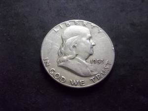 lot 62 image: 1953 S Franklin Half Dollar