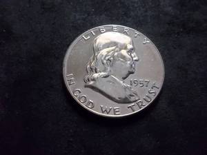 lot 70 image: 1957 Franklin Half Dollar Proof
