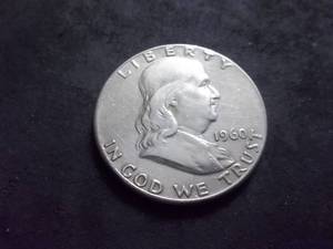 lot 75 image: 1960 Franklin Half Dollar