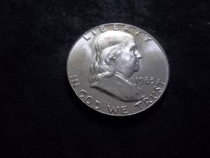 lot 81 image: 1963 D Franklin Half Dollar