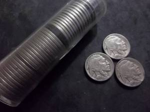 lot 89 image: Full Roll Of Buffalo Nickels 1913-1938