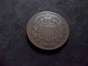 lot 94 image: 1868 2-Cent Piece
