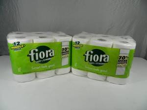 24 New Double Rolls of Fiora Toilet Paper
