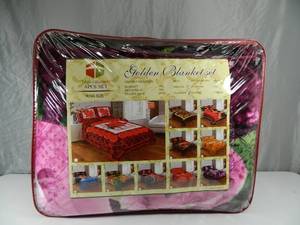 King Sized Super Soft 4 Piece Blanket Set