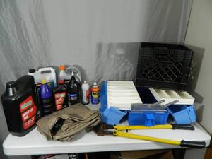 Tackle Box, Auto Chemicals, Bolt Cutter