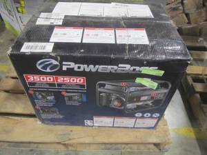 lot 19 image: Powerboss 2,500-Watt Recoil Start Gasoline Powered Portable Generator with Briggs & Stratton Engine 030666