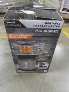 lot 42 image: Dyna-Glo 10K BTU HeatAround 360 Portable Propane Heater in Black HA1360BK
