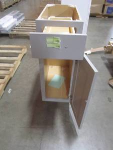 lot 54 image: Diamond NOW Wintucket 12-in W x 35-in H x 23.75-in D Truecolor Cloud Door and Drawer Base Stock Cabinet G15 B12R