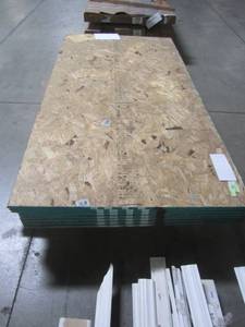 lot 60 image: Trubord 2332 in. x 4 x 8 OSB Sheathing - 4 White1 Black Stripe 776391500008 - 9 Total