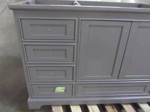 lot 71 image: Wyndham Collection Deborah 60-in Dark Gray Single Sink Bathroom Vanity - Cabinet Only - WCS202060SKGCMUNOMXX