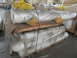 lot 210 image: WHOLESALE MIXED PALLET OF PALLET BAGSWRAP AND SOME MOP HANDLES