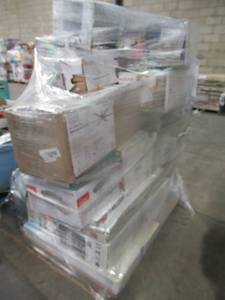 lot 225 image: WHOLESALE MIXED PALLET OF MISCELLANEOUS LIGHTING, CEILING FANS AND OTHER HOME IMPROVEMENT ITEMS