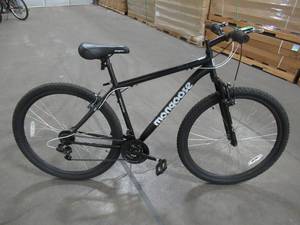 lot 229 image: Mongoose Excursion Mountain Bike, 21-speed, 29 inch wheels, suspension fork, linear pull brakes, Black, R7926WM, LIKE NEW