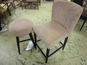 lot 130 image: LINON HOME DECOR STOOL AND CHAIR