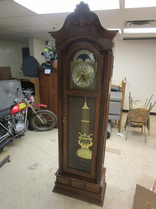 lot 136 image: GRANDFATHER CLOCK