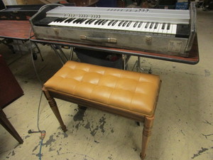 lot 165 image: HOHNER ELECTRIC PIANO, KIMBALL PADDED PIANO BENCH