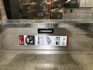 Husky 71.36 Diamond Plate Aluminum Full Size Crossbed Truck Tool Box not used