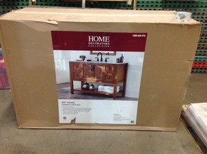 Home Decorators Collection Catalina 49 in. W Vanity in Amber with Stone Effects Vanity Top in Sienna with White Sink not used