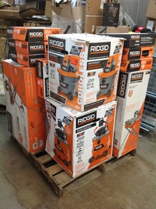 Pallet with Assorterd Ridgid Shop Tools condition varies original costumers returns