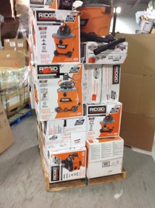 Wholesale Mix Pallet of Ridgid Vacuums Original Customer returns