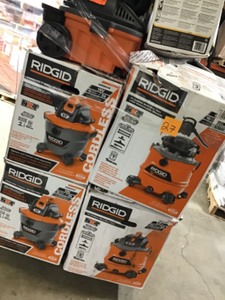 Wholesale Mix Pallet of Ridgid  Vacuums  Original Customer returns